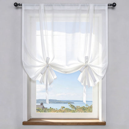 Elegant Whisper Off White Sheer Balloon Shade Curtains Timeless Sophistication