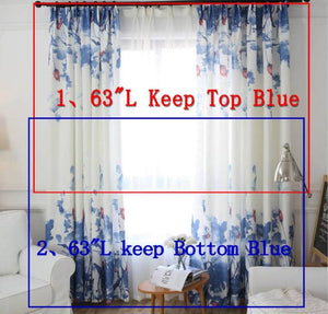 63 inch curtains blue options