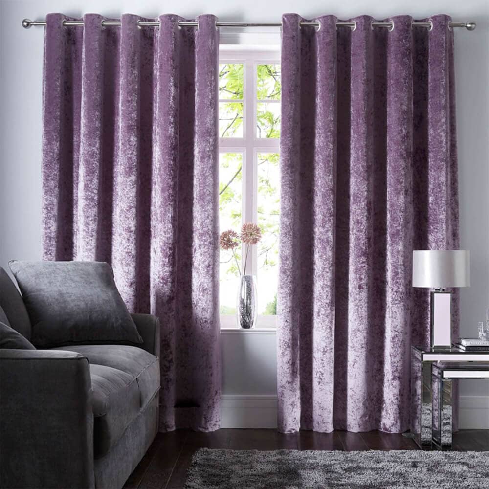 amethyst velvet grommet curtains bedroom blackout drapes for sale