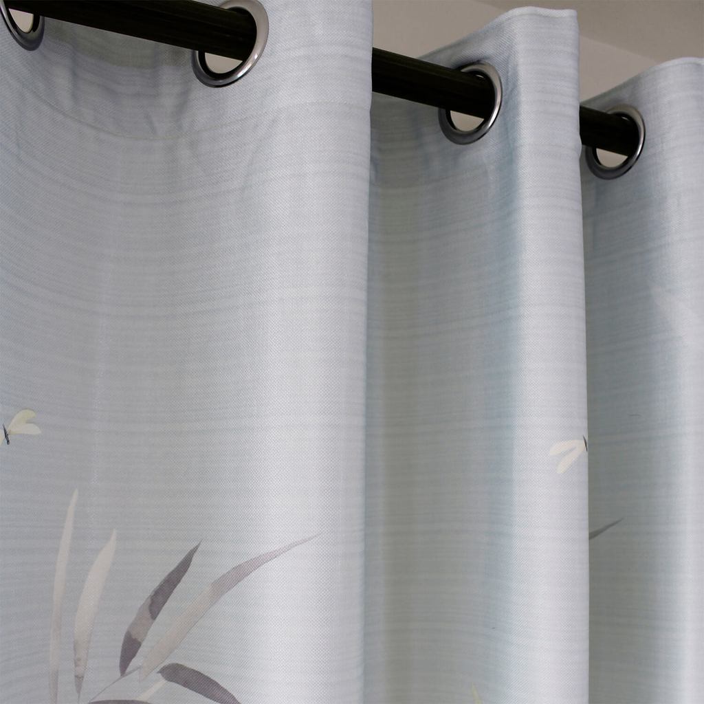 bamboo pattern grommet curtains room darkening bedroom ceiling drapes