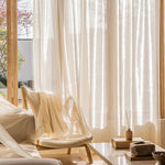 Sunshine Beige Sheer Curtains Living Room Drapes For 2 Panels