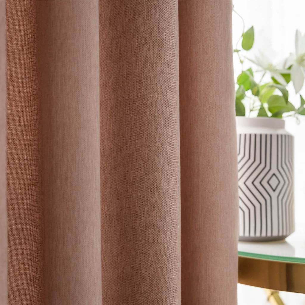 beautiful pink cotton linen kids curtains and drapes for sliding glass doors