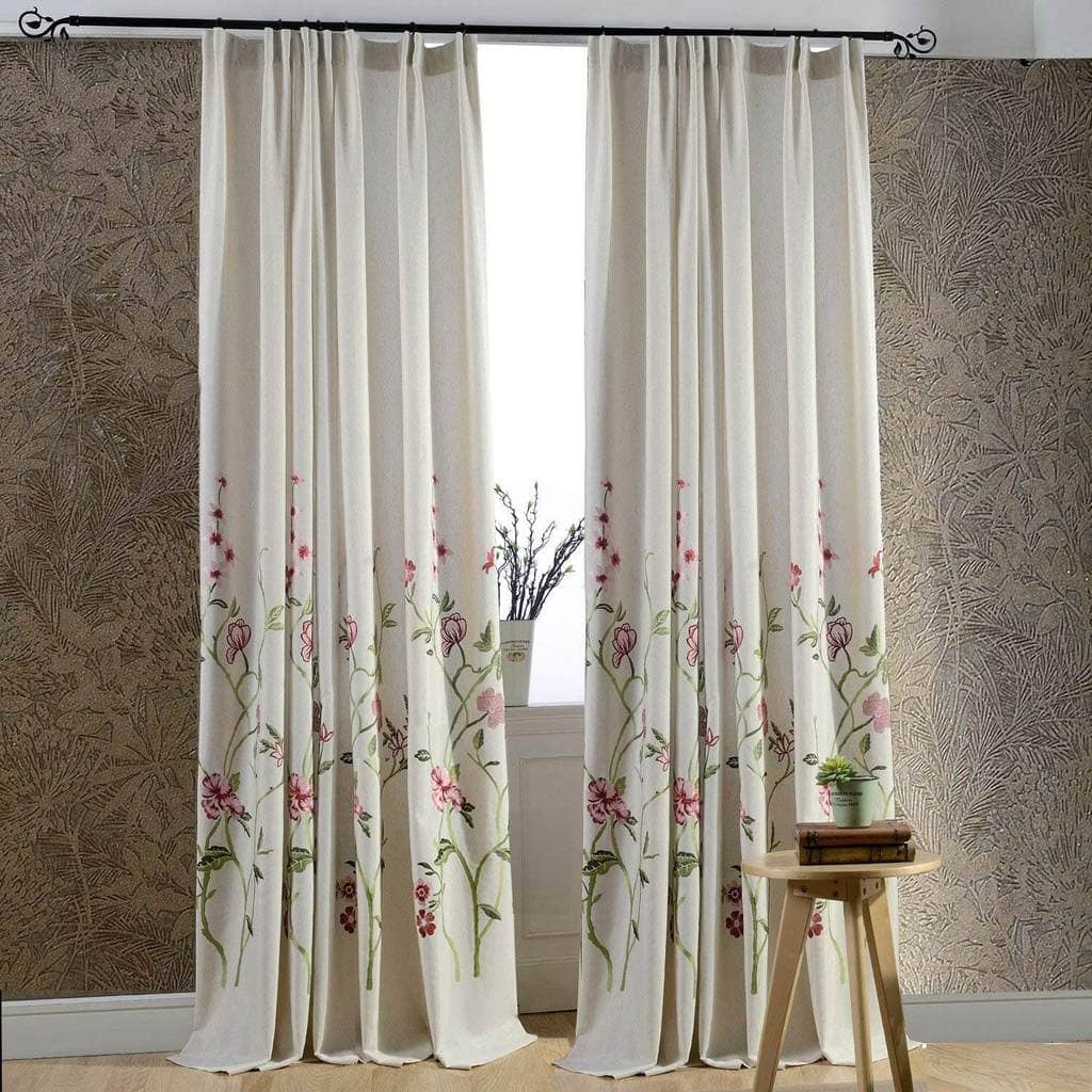 bedroom pinch pleat drapes red flower girls room darkening curtains for sale