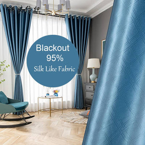 blue custom ceiling drapes living room tie back blackout curtains for sale