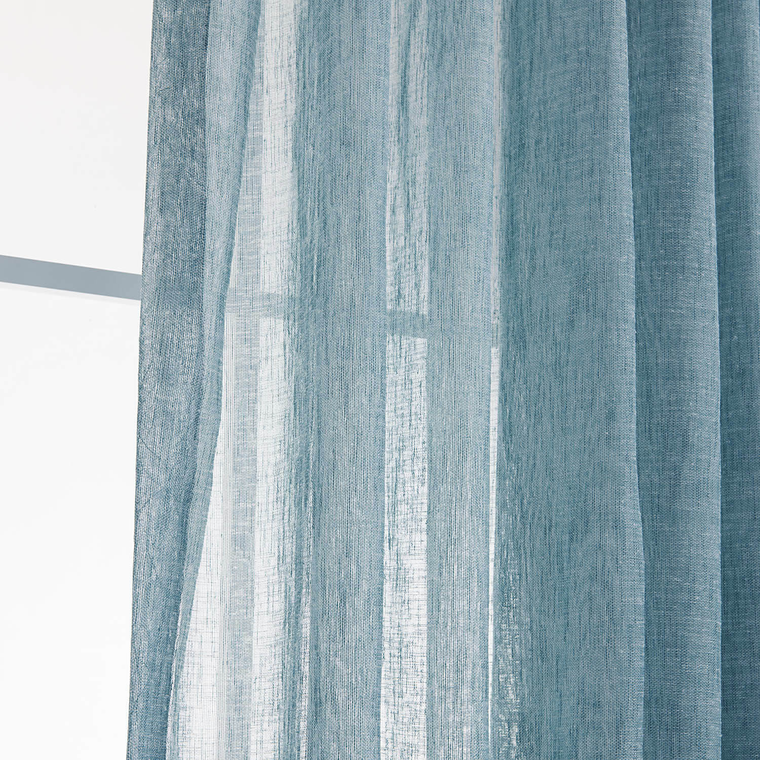 Anady Top Blue Linen Sheer Curtains for Living Room 2 Panels - Anady Top Space Design