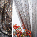 Bright Night Galaxy Sheer Curtains Embroidered Sequins for Bedroom/Living Room