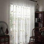 cheap white birds living room sheer curtains pinch pleat sheer drapes