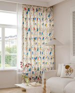 Colorful Owl Curtains for Kids Living Room Drapes 2 Panels