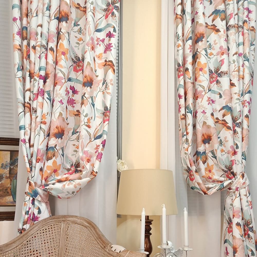 Brilliant Flowers Curtains Song of Summer Living Room Drapes 2 Panels