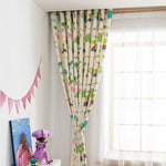 creamy white curtains cute cartoon polyester drapes for children room