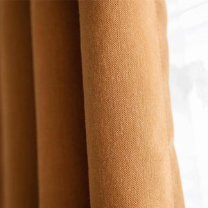 cute orange cotton linen kitchen window curtains insulated thermal drapes