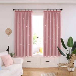 cute pink kids curtains living room sun blocking window drapes for sale