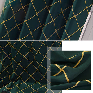 Dark Green Waterproof Grid Cushion case Pillow Cover 1 set of 2 Pillow Cases