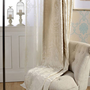 discount beige drapes European art living room darkening curtains for sale