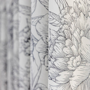 discount custom drapes art peony flower kitchen curtains for sale