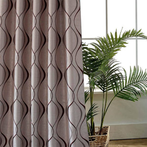 elegant brown dining room divider curtain panels pinch pleat drapes
