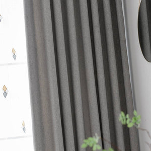 elegant grey cotton linen bedroom curtains custom pinch pleat drapes
