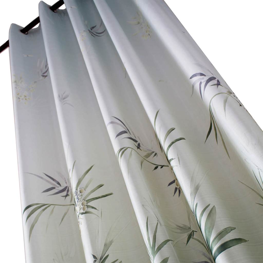 elegant grey leaf room divider curtain panel eyelet curtains for sale