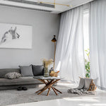 elegant light gray dining room sheer curtains tulle ceiling drapes on sale