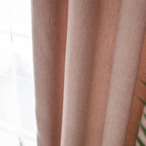 elegant pink cotton linen kitchen decorative curtains window insulated drapes