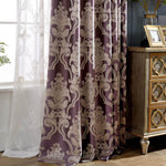 elegant purple dining room darkening curtains custom pinch pleat drapes