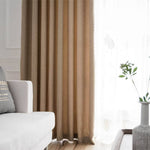 elegant tan bedroom light blocking curtains soundproof ceiling drapes