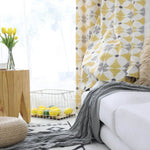 elegant yellow mimosa kitchen curtains decorative sun blocking outdoor drapes