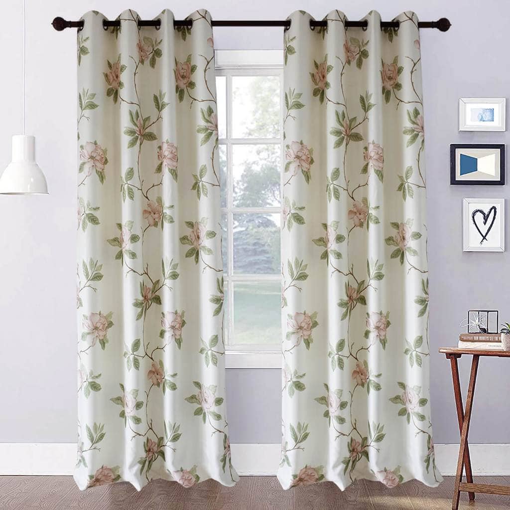 fancy custom drapes beige flower living room darkening curtains for sale