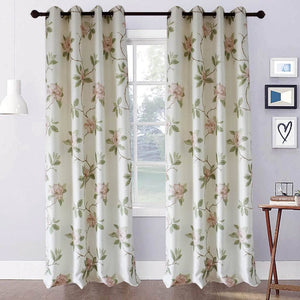fancy custom drapes beige flower living room darkening curtains for sale