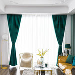fancy emerald green living room curtains pinch pleat drapes 2 panels