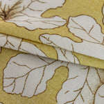 fancy yellow leaf kitchen decorative curtains thermal insulated drapes