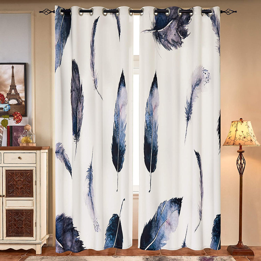 ivory white leaf curtains window drapes