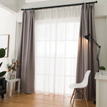 Blackout Linen Curtains Drapes for Bedroom 2 Panels(Brown/Beige/Grey/Navy) - Anady Top Space Design