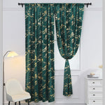 Marbling Gold Stamp Pattern Curtains Bedroom Drapes Black/White/Gray/Green