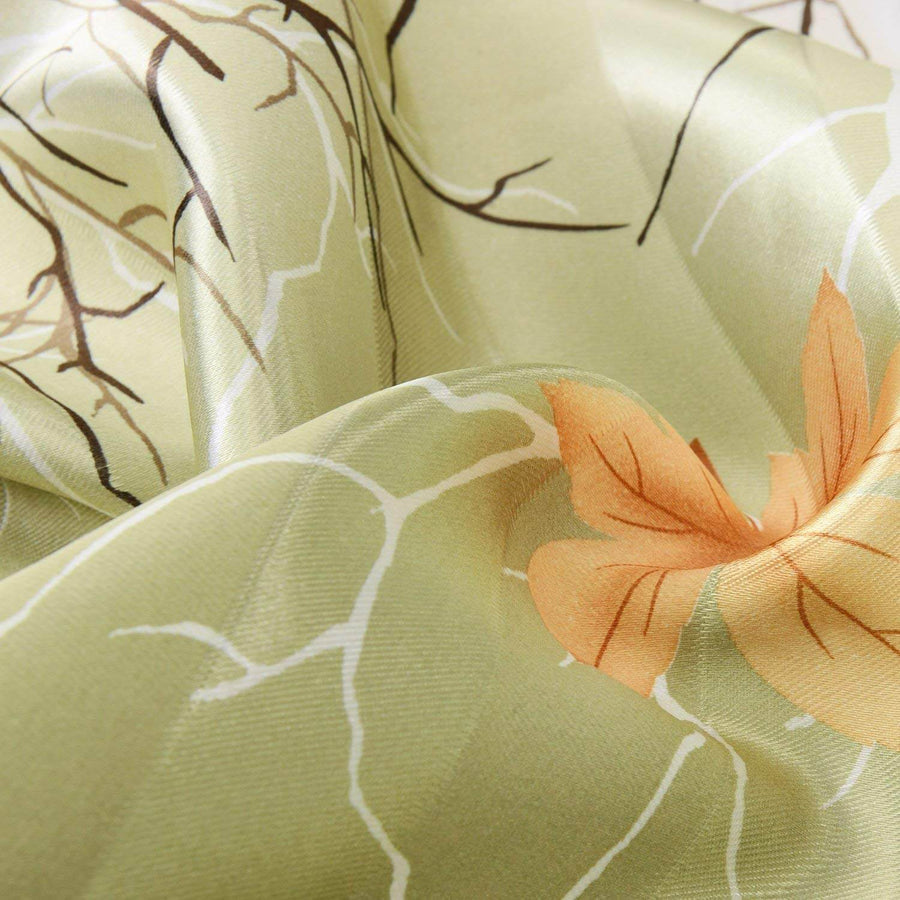 Green/Orange Maple Leaf Tree Cushion case Pillow Cover 1 set of 2 Pillow Cases