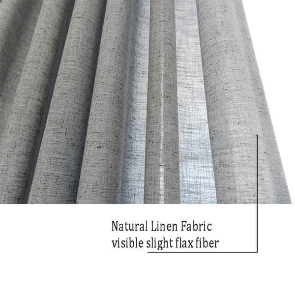 Grey Natural Linen Curtains Living Room Pinch Pleat Drapes – Anady Top