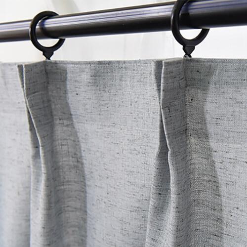 Grey Natural Linen Curtains Living Room Pinch Pleat Drapes – Anady Top