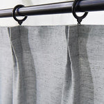 Grey curtains kitchen linen drapes pencil pleat curtains