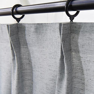 Grey curtains kitchen linen drapes pencil pleat curtains