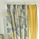 grey leaf pinch pleat drapes yellow decorative bedroom curtains for sale