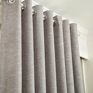 Solid Gray Curtains Grommet Top Drapes for Bedroom Set of 2 Panels - Anady Top Space Design