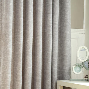 Solid Gray Curtains Grommet Top Drapes for Bedroom Set of 2 Panels - Anady Top Space Design