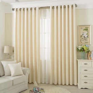 Ivory chenille curtains gommet drapes for bedroom