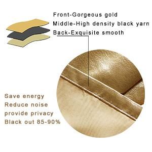 KoTing Gorgeous Gold Blackout Curtains Thermal Insulated Drapes for Bedroom 2 Panels - Anady Top Space Design