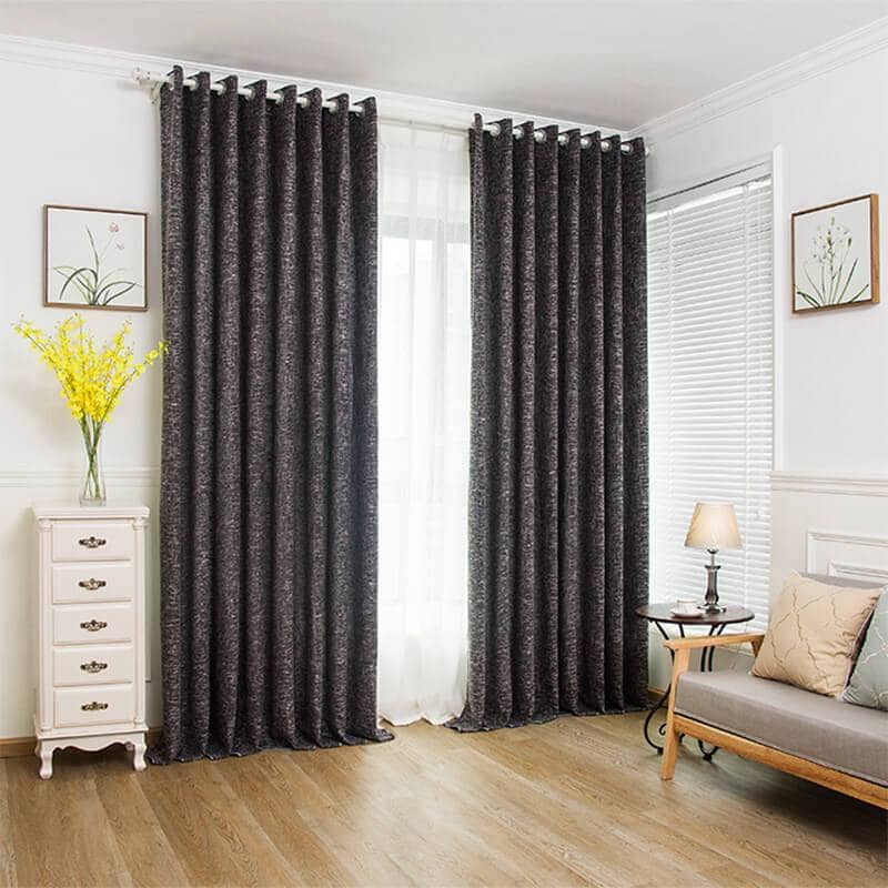 luxury black linen living room light blocking curtains custom drapes for sale