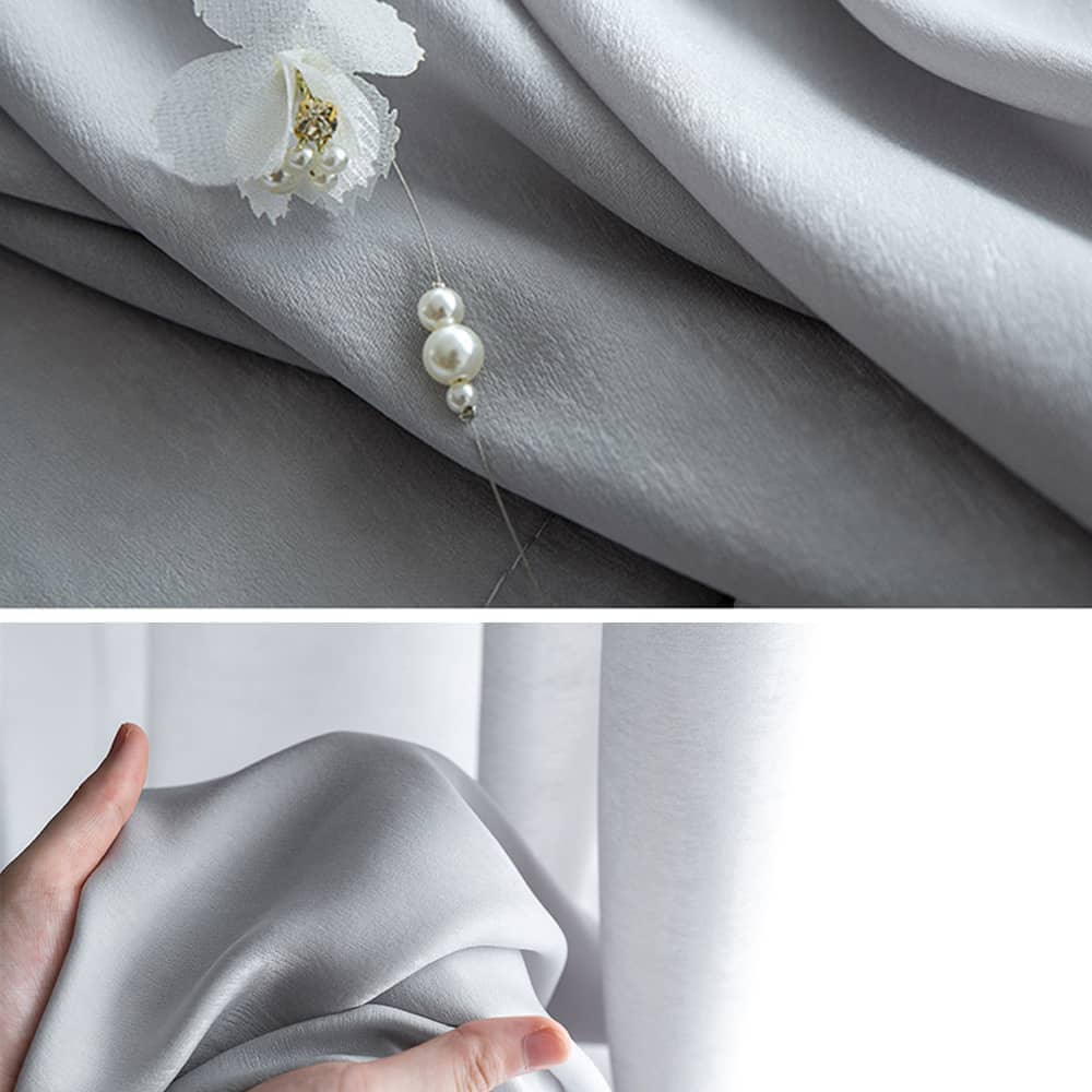 luxury light gray sheer window panels gauze curtains velvety sheer panels
