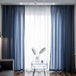 luxury navy blue dining room sheer curtains velvety sheer drapes for sale