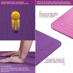 Non-Slip Texture Yoga Mat Eco-Friendly TPE High Elastic Professional Sports Double Colors Mat for All Type of Yoga, Pilates and Fitness