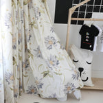 modern blue flower white bedroom curtains eclipse blackout ceiling drapes