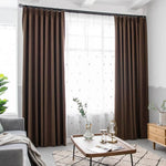 modern brown pinch pleat drapes cotton linen living room curtains for sale